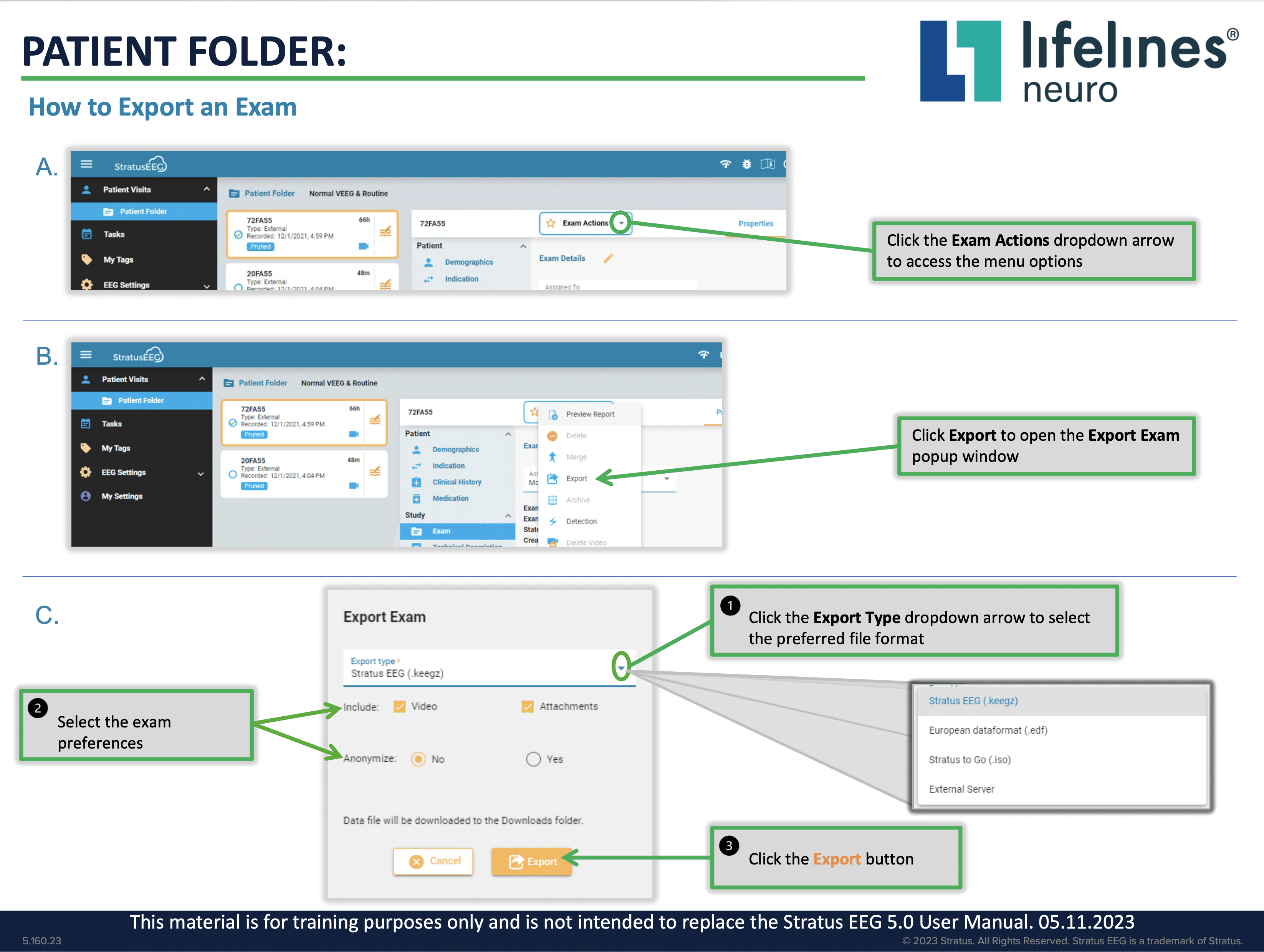 Export Exam Export Exam