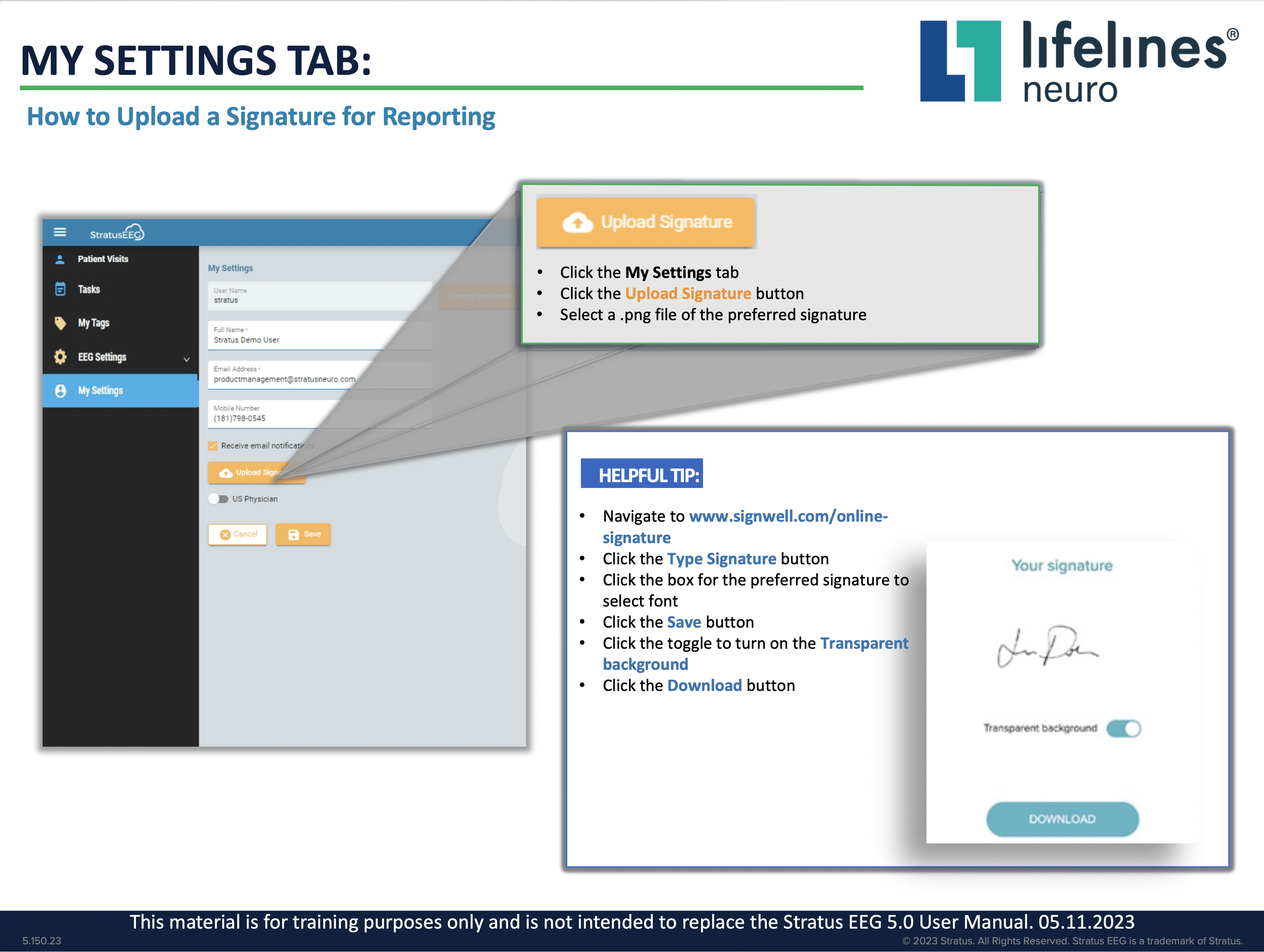 Upload Signature Upload Signature