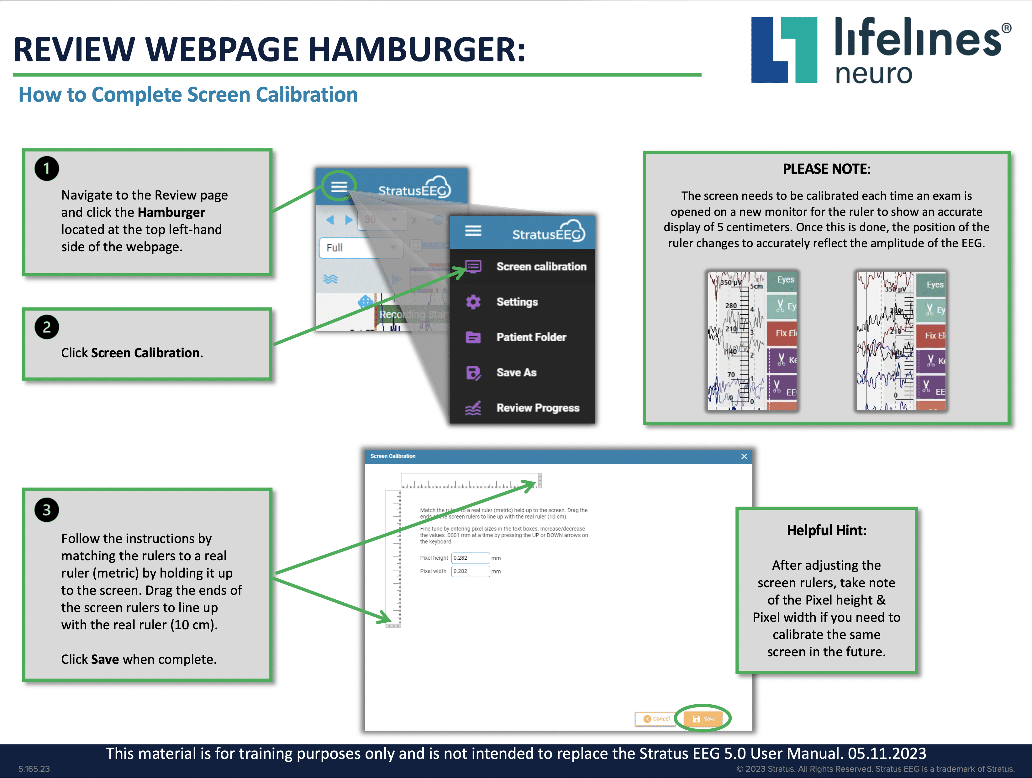 Screen Calibration Screen Calibration